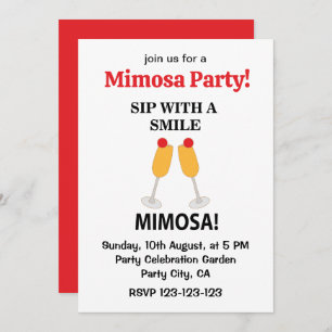 Invitación Mimosa Sip Con Sonrisa Mimosa