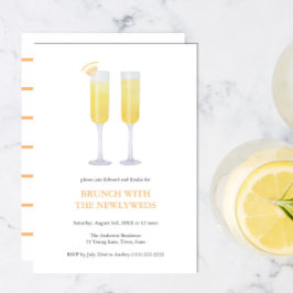 Invitación Mimosas se levanta y brilla con recién casados