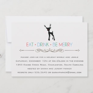 Invitación Mingle de renos y jingle