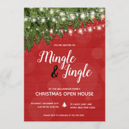 Invitación Mingle Pine Twinkle ilumina a Fiesta de Navidades