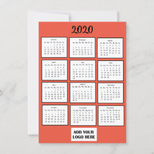 Invitación Mini Calendario de Personalizado con logotipo prof