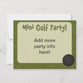 Invitación Mini Golf Style Hole In One Invite