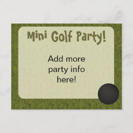Invitación Mini Golf Style Hole In One Invite