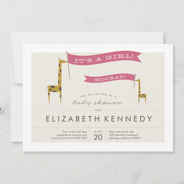 Invitación Mini jirafas (Anverso)