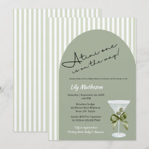 Invitación Mini Martini 'tini-one' para Baby Shower