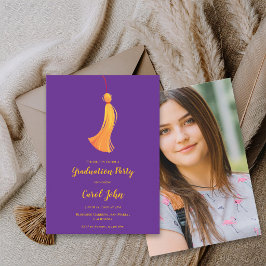 Invitación Mini para Fiesta de Graduación con Foto