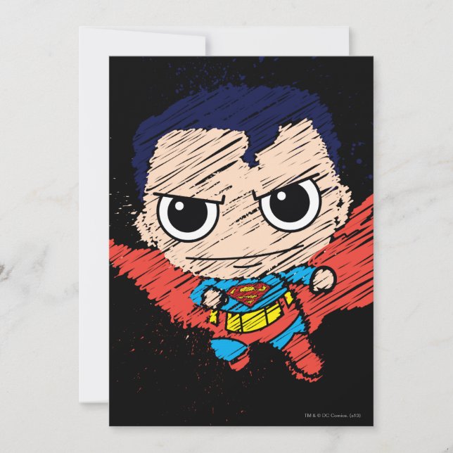 Invitación Mini Superman Sketch (Anverso)