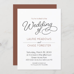 Invitación Mínima a Boho Wedding