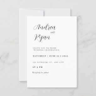 Invitación mínima a la boda