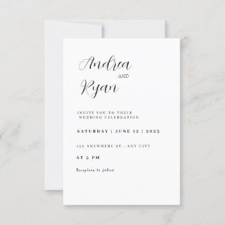 Invitación mínima a la boda