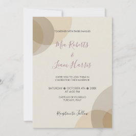 Invitación mínima a la boda de Círculos de Marfil 