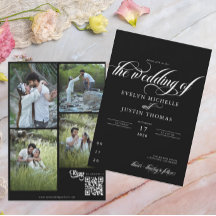 Invitación mínima a la boda de guiones