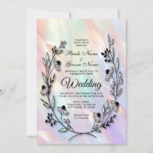 Invitación mínima a la boda de las flores