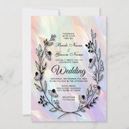 Invitación mínima a la boda de las flores
