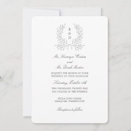 Invitación mínima a la boda formal de Laurel K310