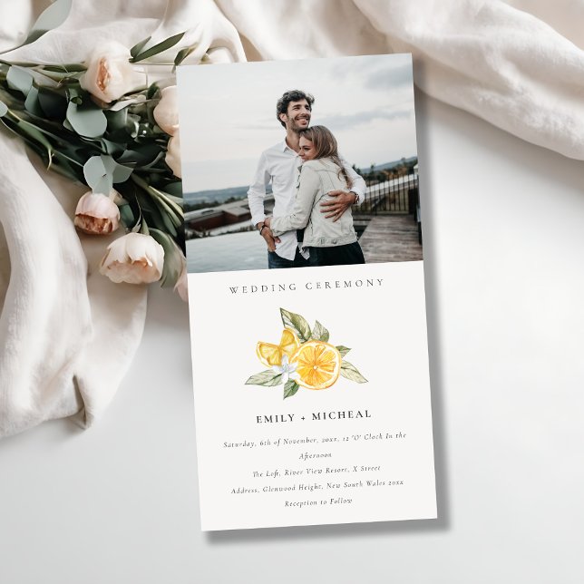 Invitación mínima a la boda fotográfica de limón b (Subido por el creador)