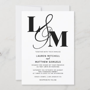 Invitación mínima a la boda inicial