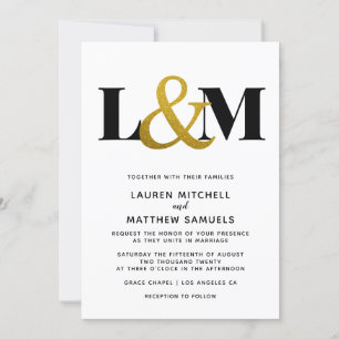 Invitación mínima a la boda inicial