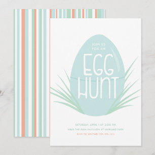 Invitación mínima a la caza de huevos de Pascua