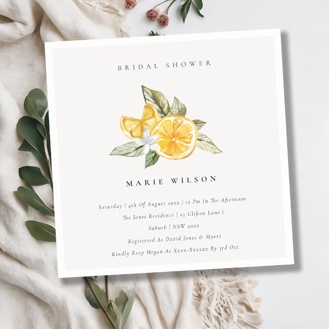Invitación mínima a la ducha nupcial botánica de l (Subido por el creador)