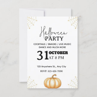 Invitación mínima a la fiesta de Halloween - Edita