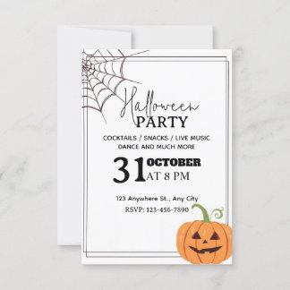 Invitación mínima a la fiesta de Halloween - Edita