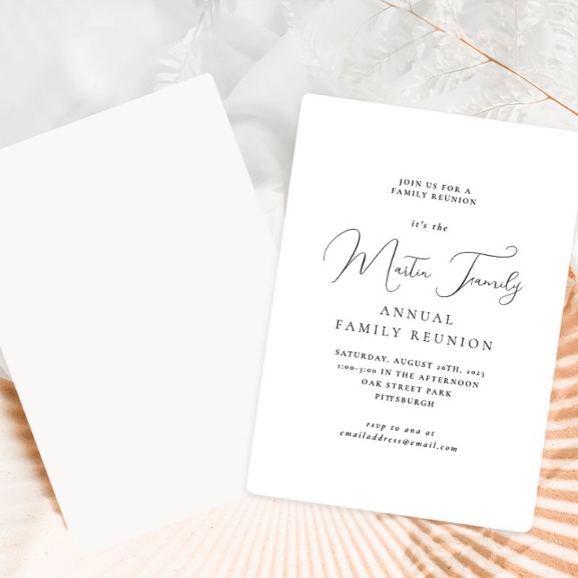 Invitación mínima a la reunión familiar clásica (Subido por el creador)