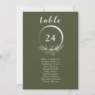 Invitación mínima a la tabla de asientos de Bodas
