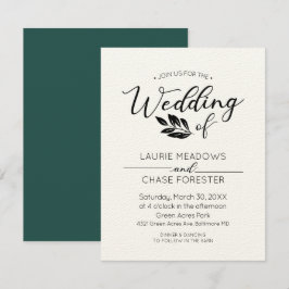 Invitación mínima a matrimonio de bifurcación