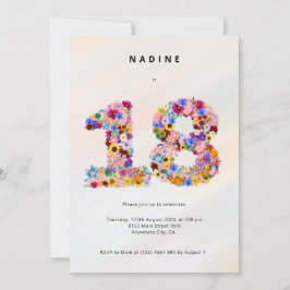 Invitación mínima al debut de cumpleaños número 18