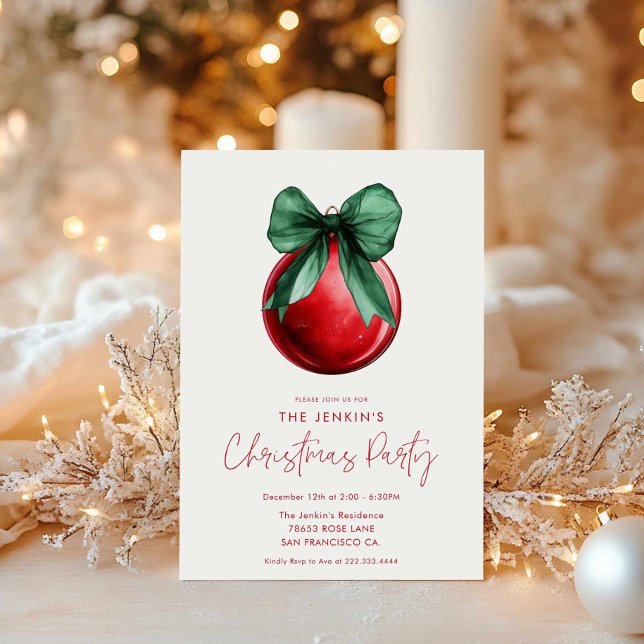 Invitación mínima al partido de los Navidades mode (Minimal Modern Christmas Party Invite)