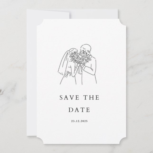 Invitación mínima blanca y negra2025 (Reverso)