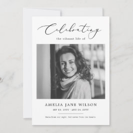 Invitación Mínima celebración de la vida en memoria del funer