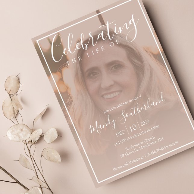 Invitación Mínima celebración del guión elegante de la vida (Subido por el creador)