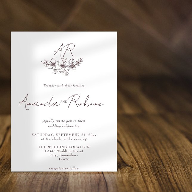 Invitación mínima clásica de casamiento (Subido por el creador)