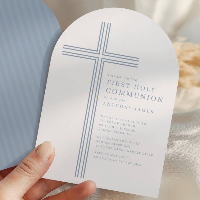 Invitación Mínima Cruz Santa Comunión (Subido por el creador)