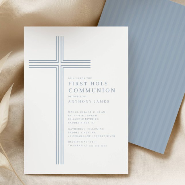 Invitación Mínima Cruz Santa Comunión (Subido por el creador)