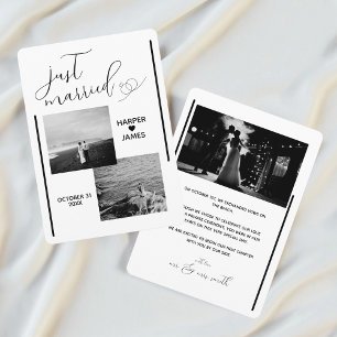 Invitación mínima de ampliación   Blanco clásico