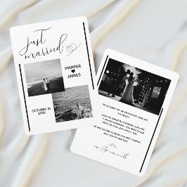 Invitación mínima de ampliación | Blanco clásico