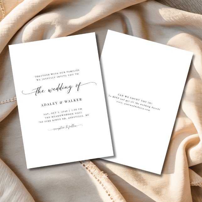 Invitación Mínima De Boda Con Rsvp Digital (Subido por el creador)