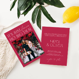 Invitación mínima de Boda de fotografía digital ma