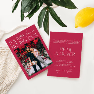 Invitación mínima de Boda de fotografía digital ma