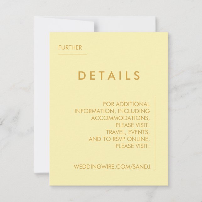 Invitación mínima de Bodas (Anverso)