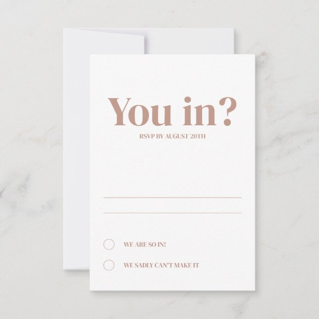 Invitación mínima de Bodas (Anverso)