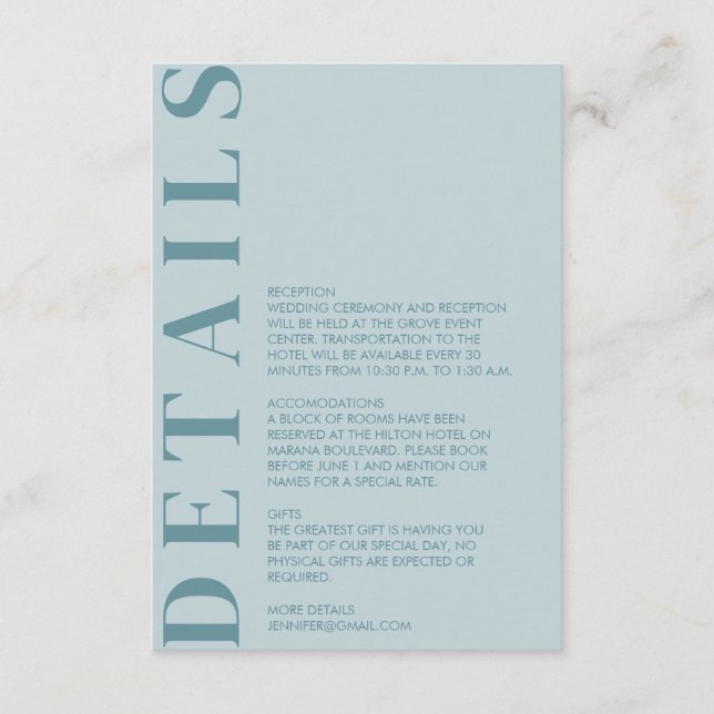 Invitación mínima de Bodas (Anverso)