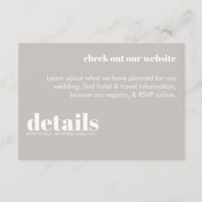 Invitación mínima de Bodas (Anverso)