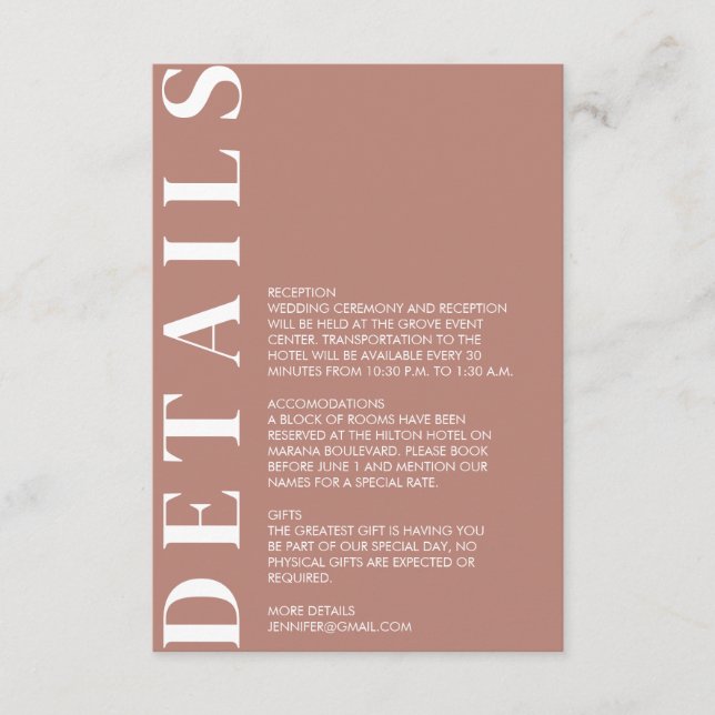 Invitación mínima de Bodas (Anverso)