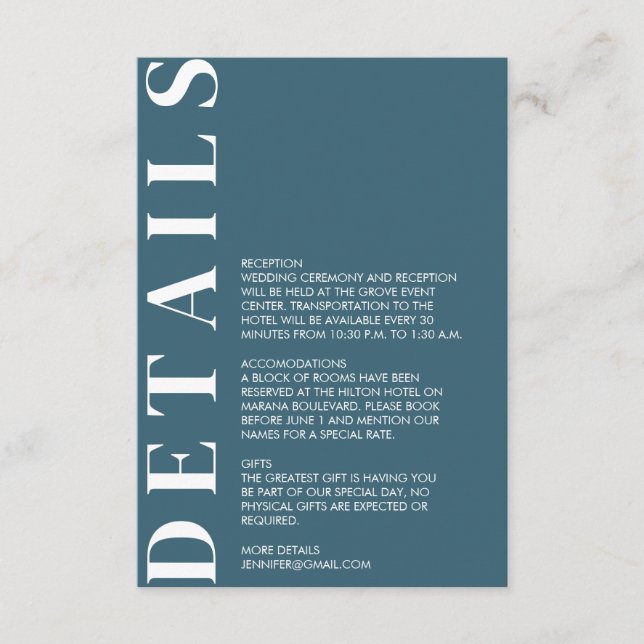 Invitación mínima de Bodas (Anverso)