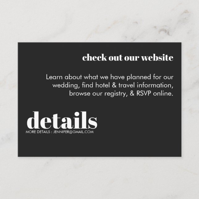 Invitación mínima de Bodas (Anverso)