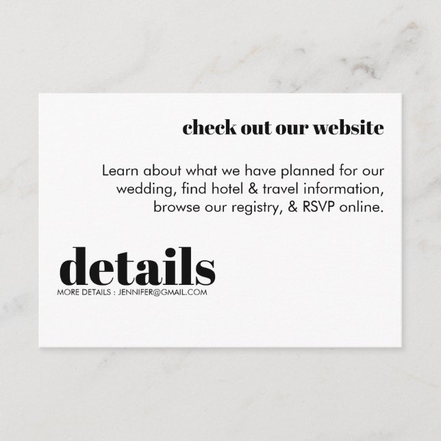 Invitación mínima de Bodas (Anverso)